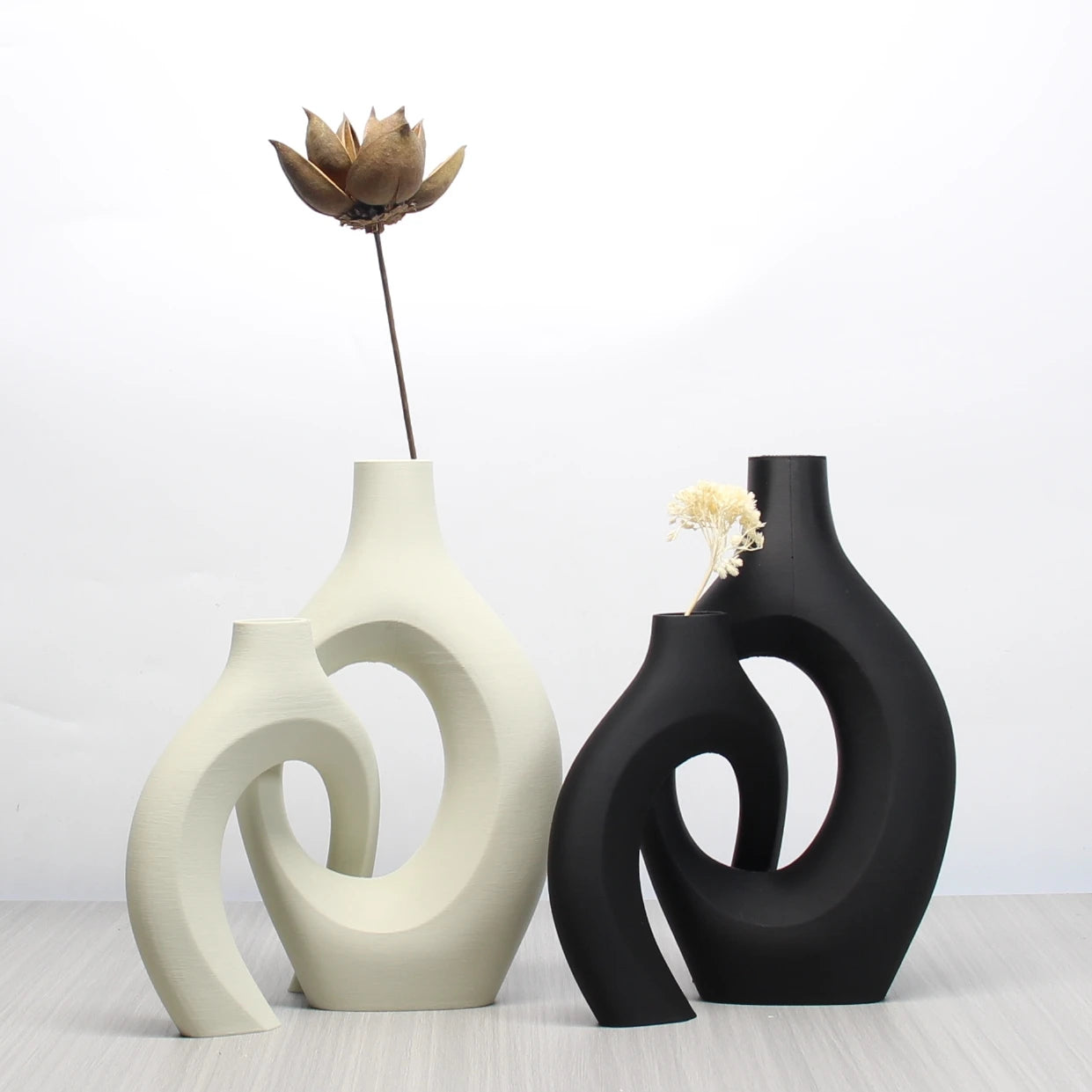 A Set of Bohemian Style Art Vases,