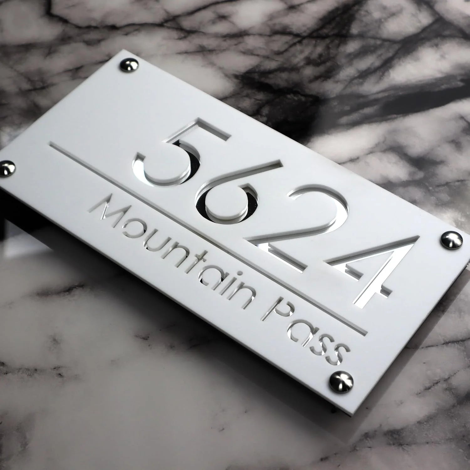 Custom Modern Residential Number House Plate
