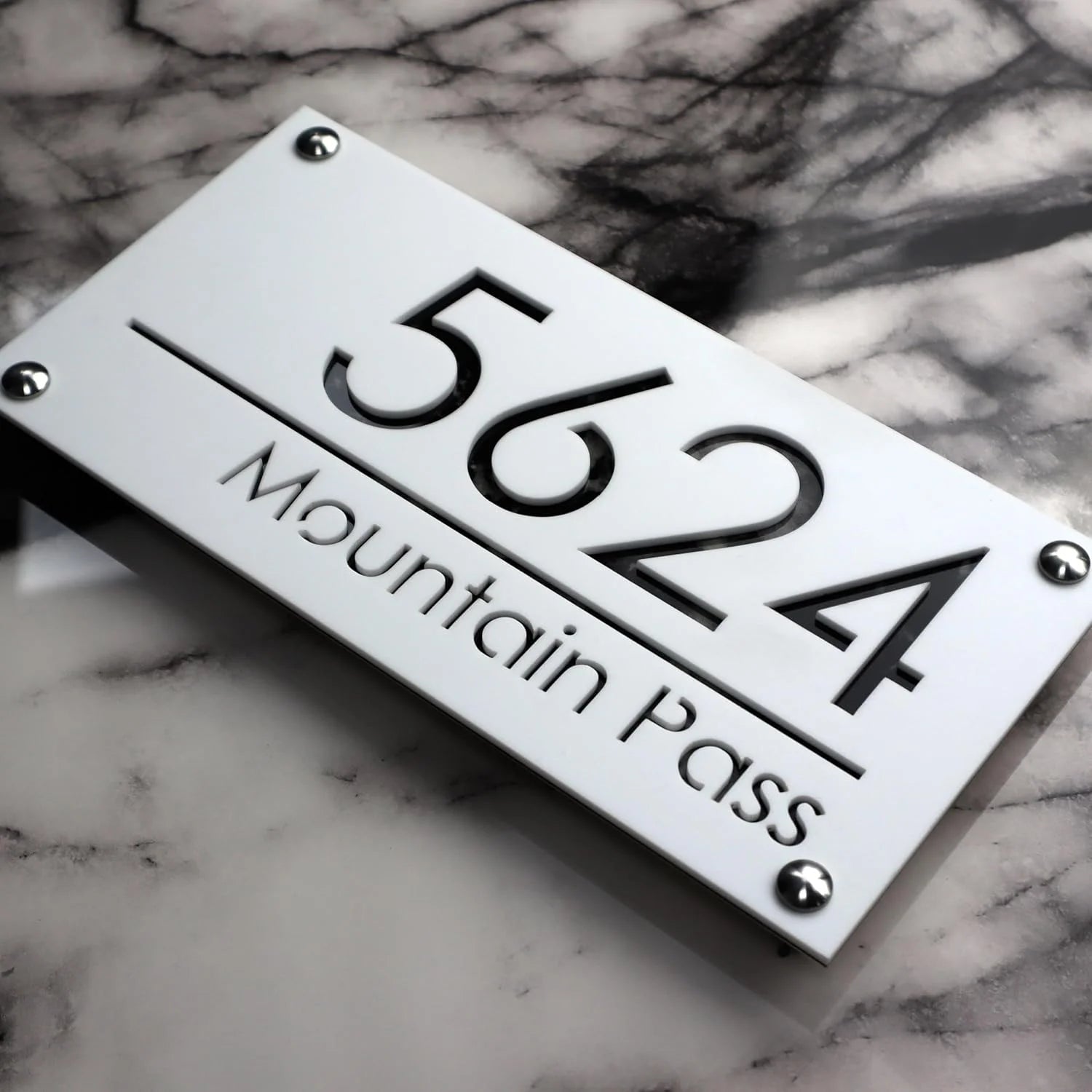 Custom Modern Residential Number House Plate