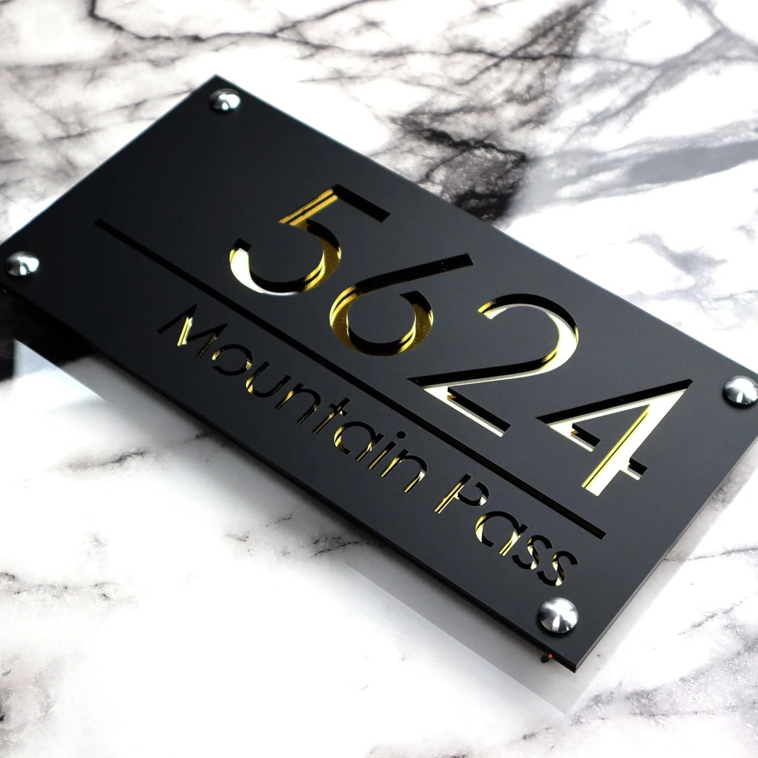 Custom Modern Residential Number House Plate