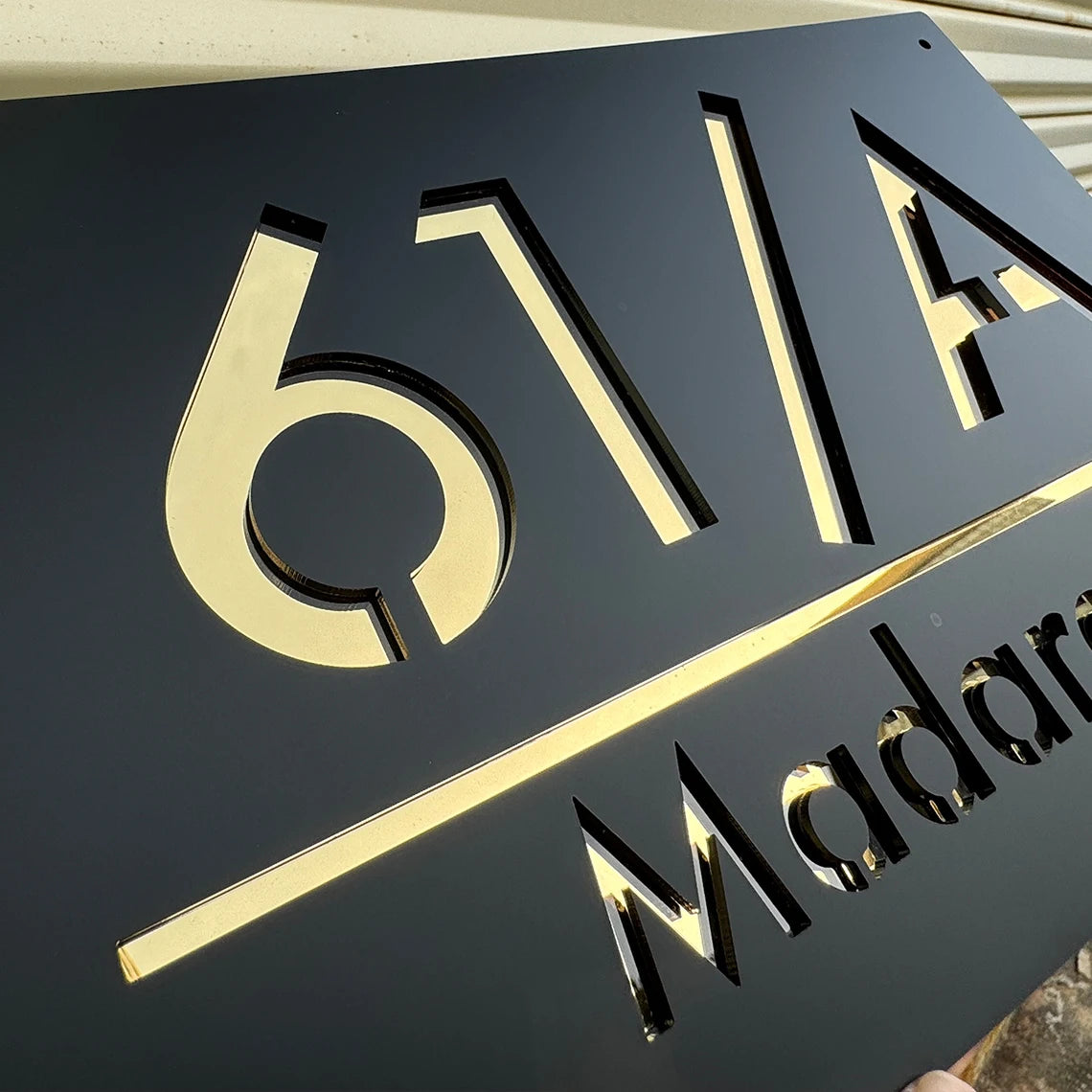 Custom Modern Residential Number House Plate