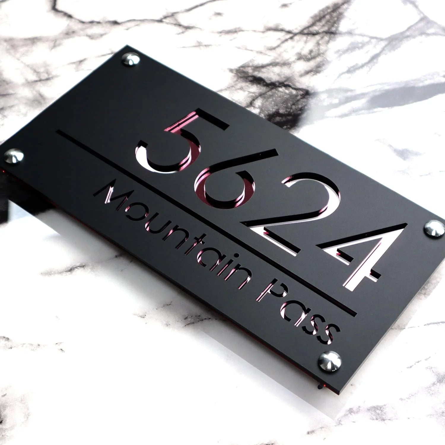 Custom Modern Residential Number House Plate