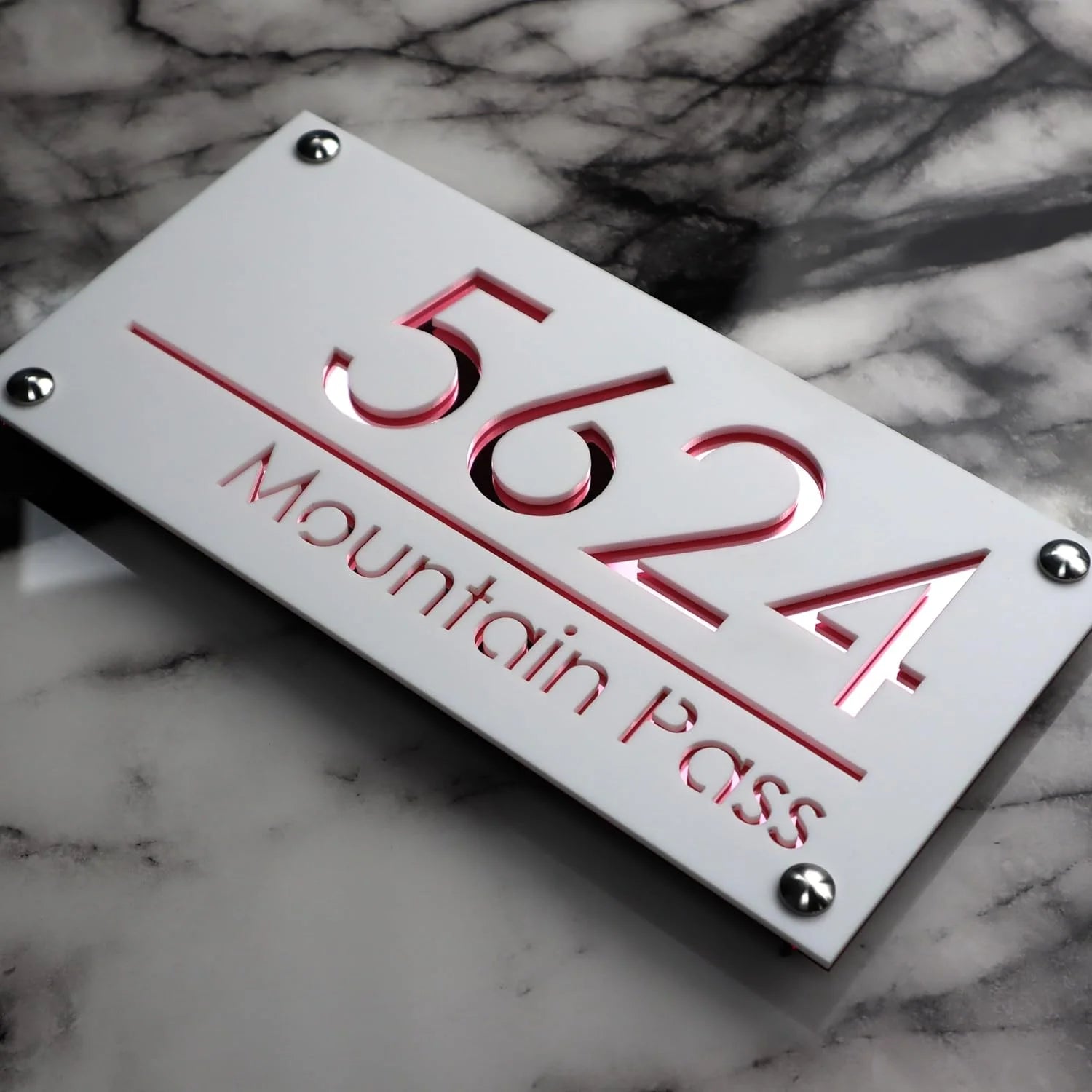 Custom Modern Residential Number House Plate