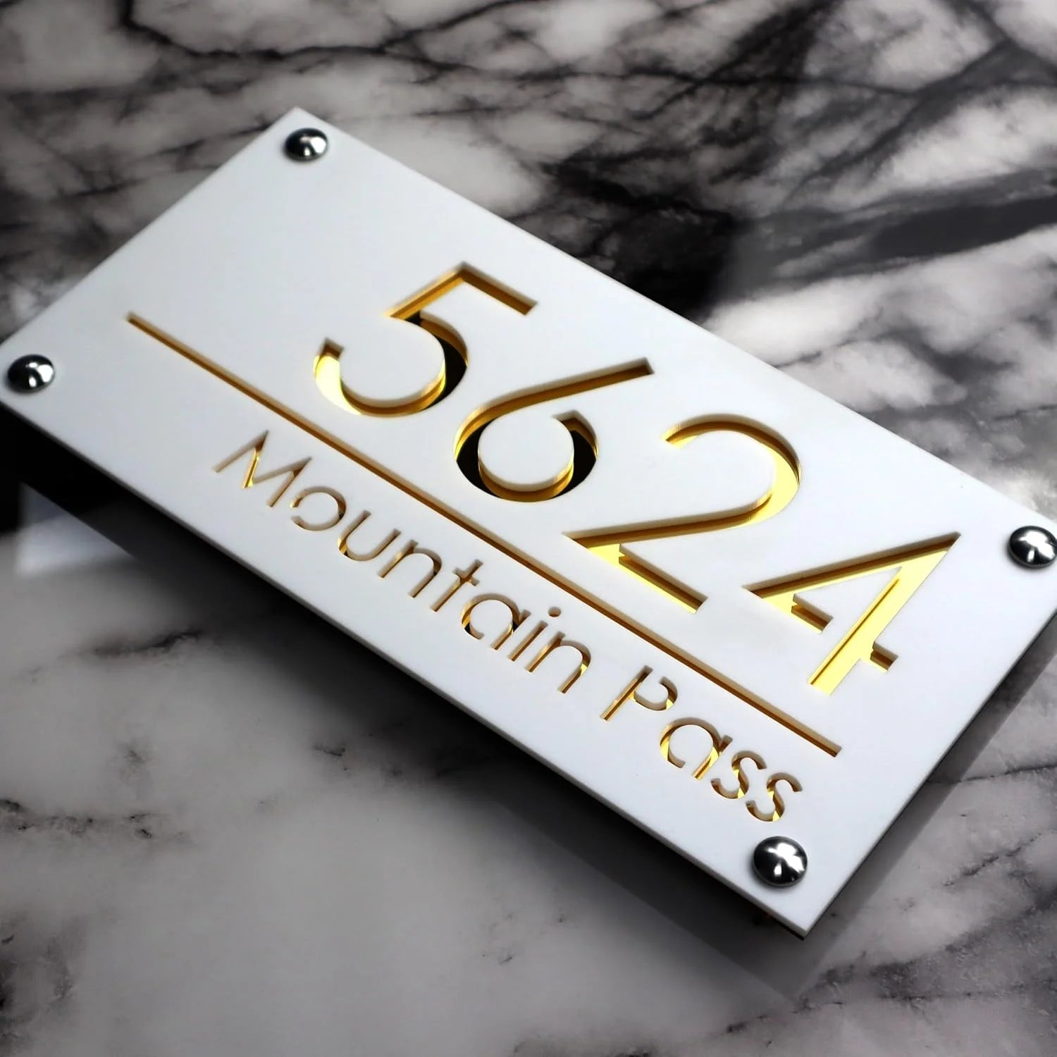 Custom Modern Residential Number House Plate