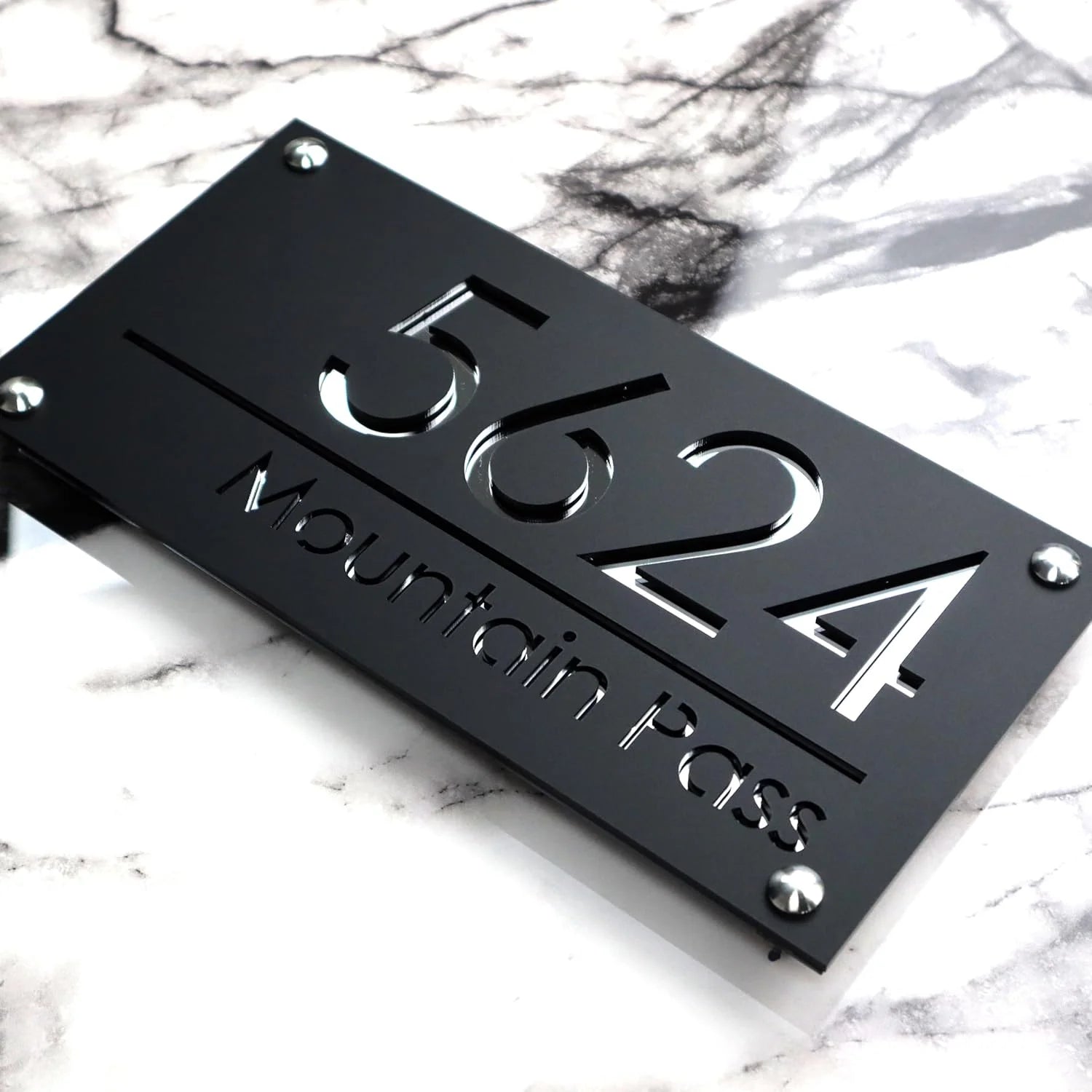 Custom Modern Residential Number House Plate