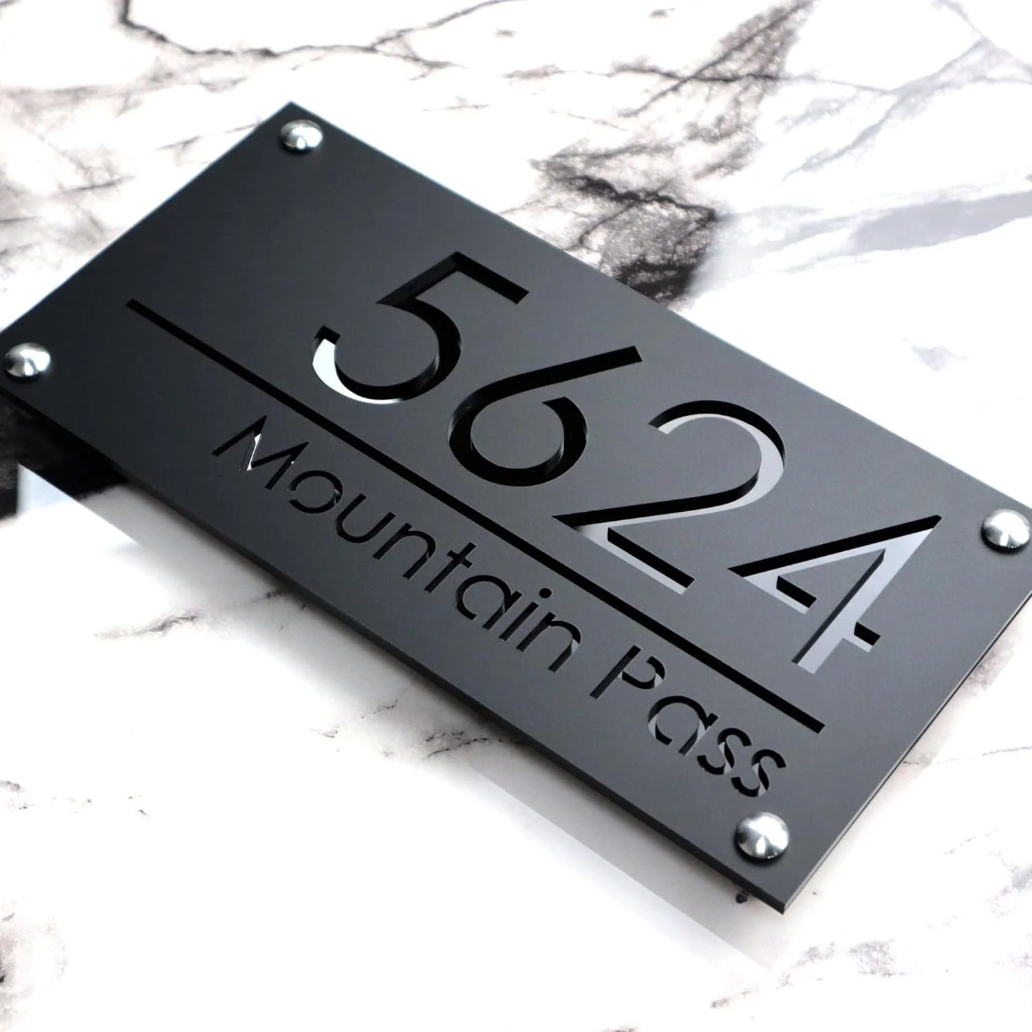 Custom Modern Residential Number House Plate